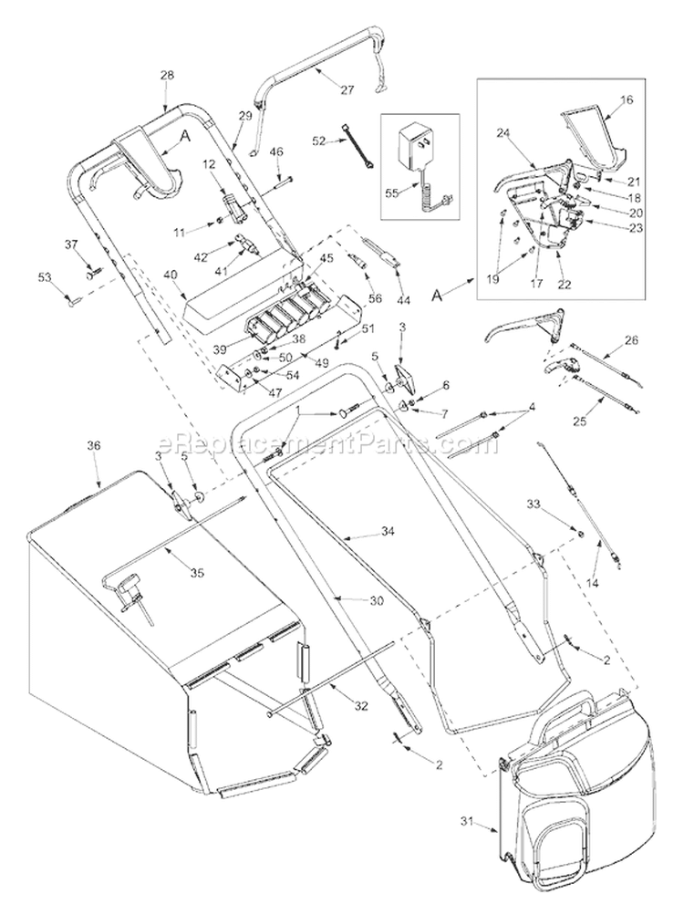 Page B Diagram and Parts List for 12AE999M401 2003 Yard Man Lawn Mower